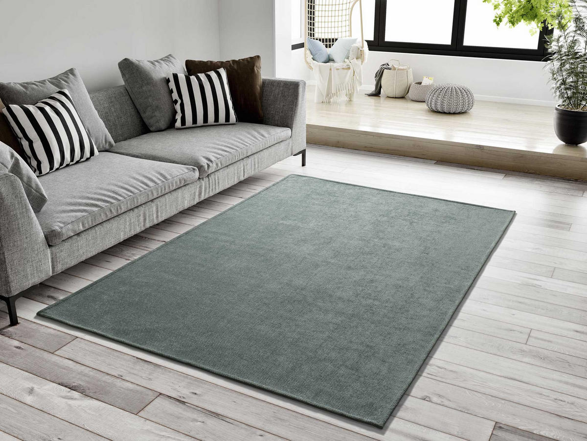 FLACHWEBETEPPICH waschbar Grün Harris 160/230 cm - Grün, Textil (160/230cm) - Atticgo