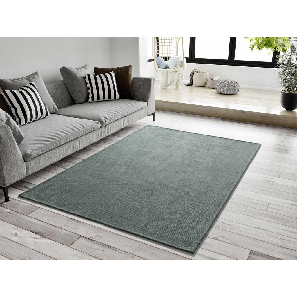 Thumbnail - Atticgo Flachwebeteppich, Grün, Textil, Uni, Rechteckig, 60x120 cm, Oeko-Tex® Standard 100, in verschiedenen Größen erhä...
