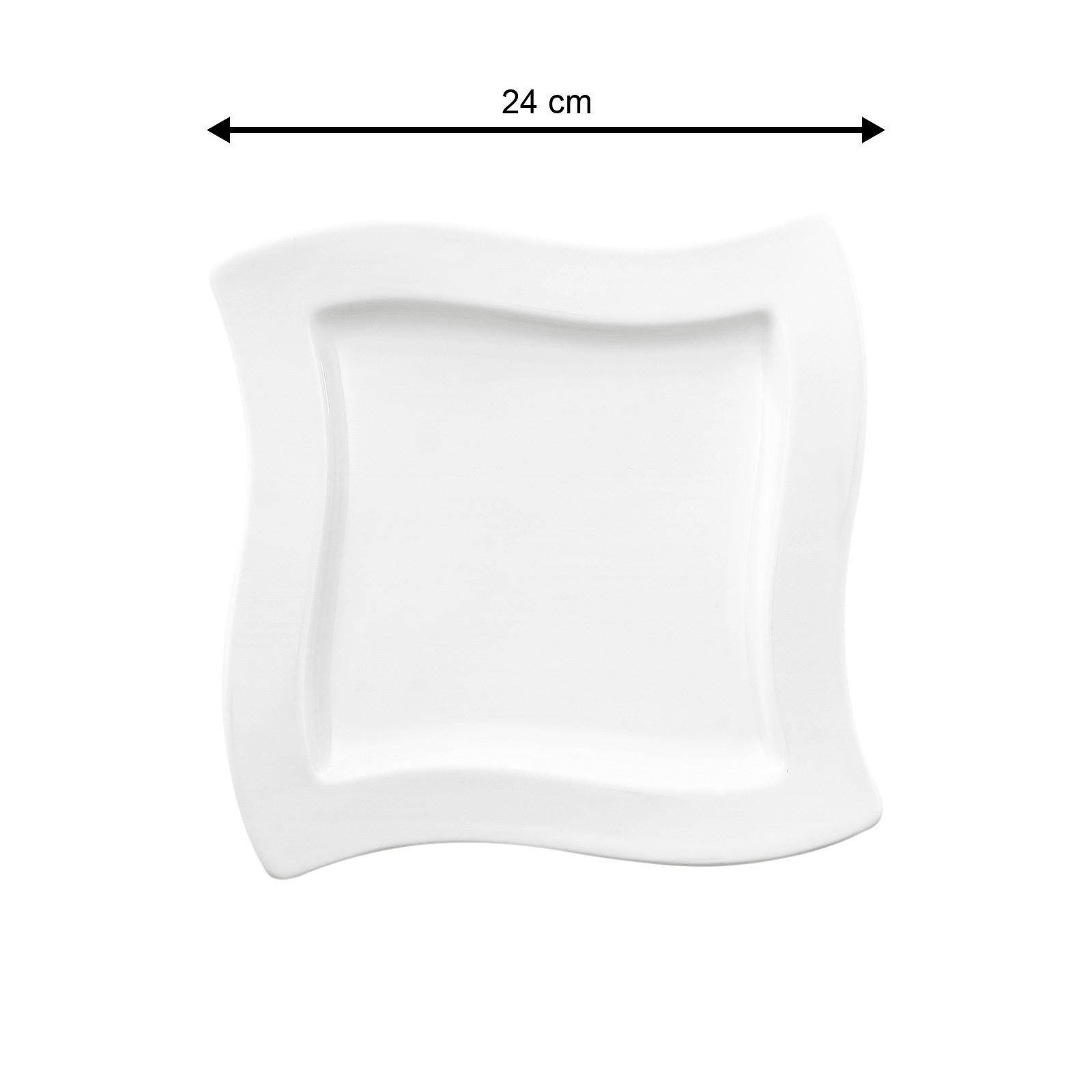 FRÜHSTÜCKSTELLER NewWave weiß 24 x 24 cm 4er Set - Weiß, Keramik (24cm) - Villeroy & Boch