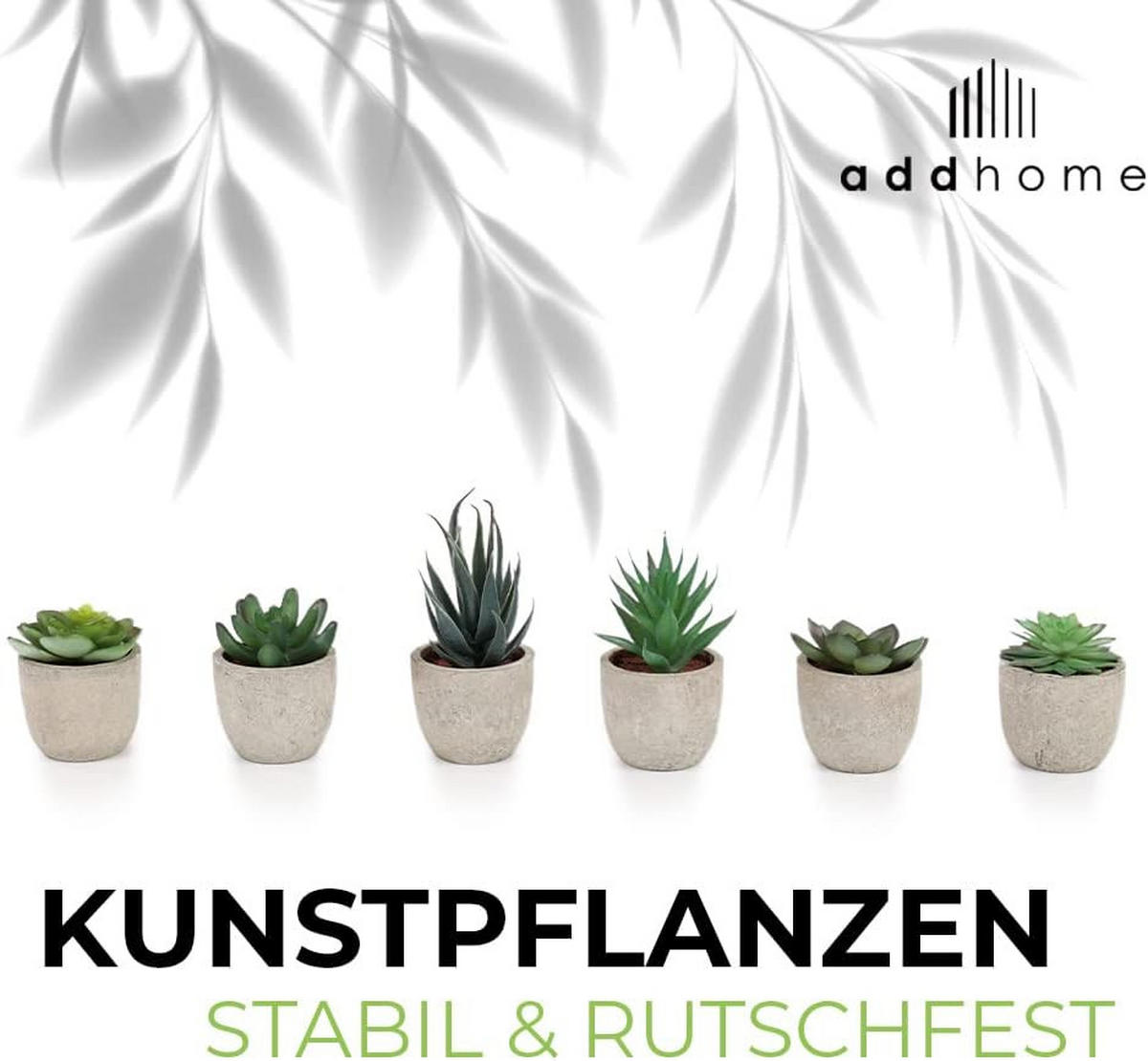 KUNSTPFLANZEN 6 Stück - Multicolor, Kunststoff (5cm) - addhome