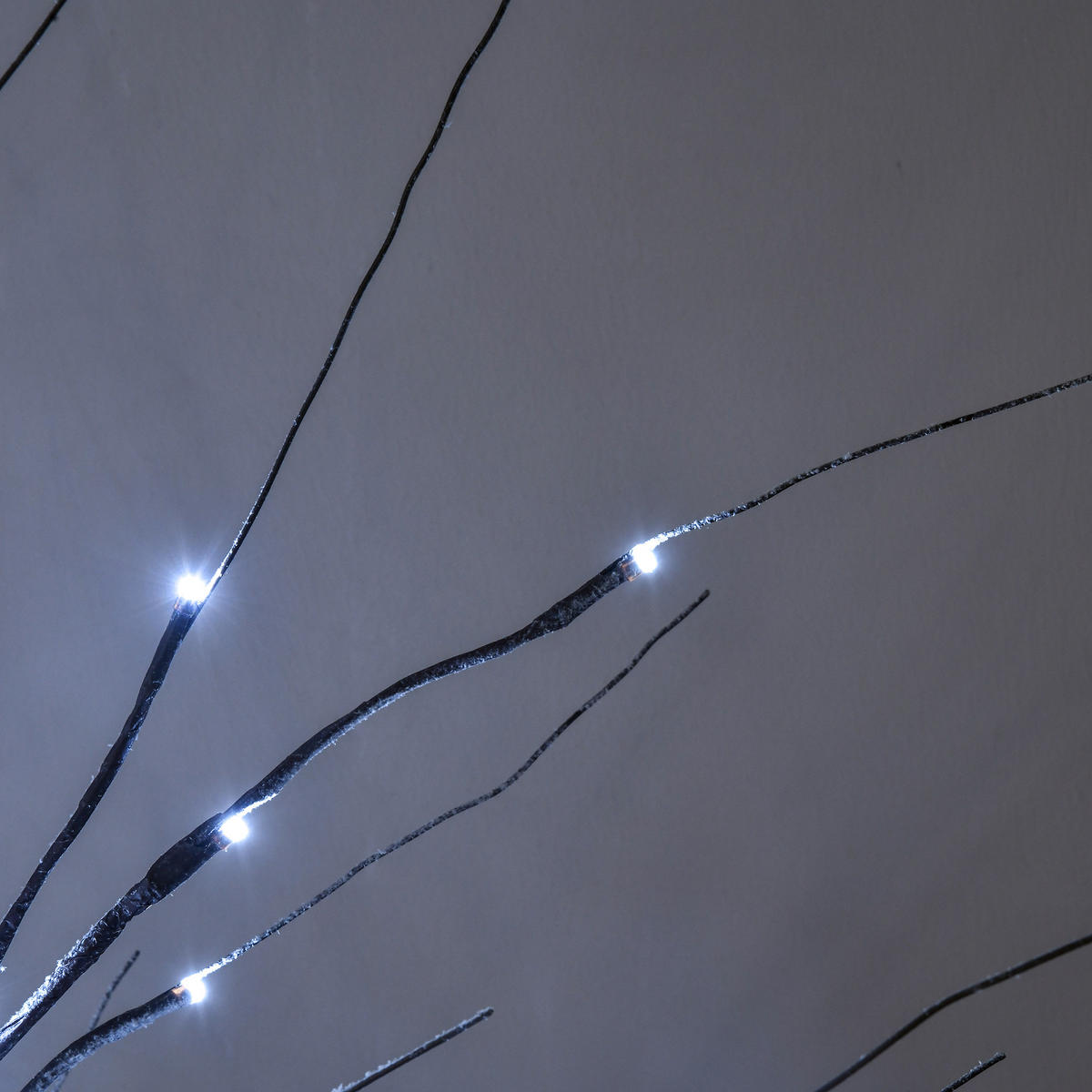 KÜNSTLICHE Birke mit LED-Beleuchtung, 96 warmweiße Mikro-LEDs, 150 cm, Braun - Braun, Kunststoff (22/150/22cm) - HOMCOM