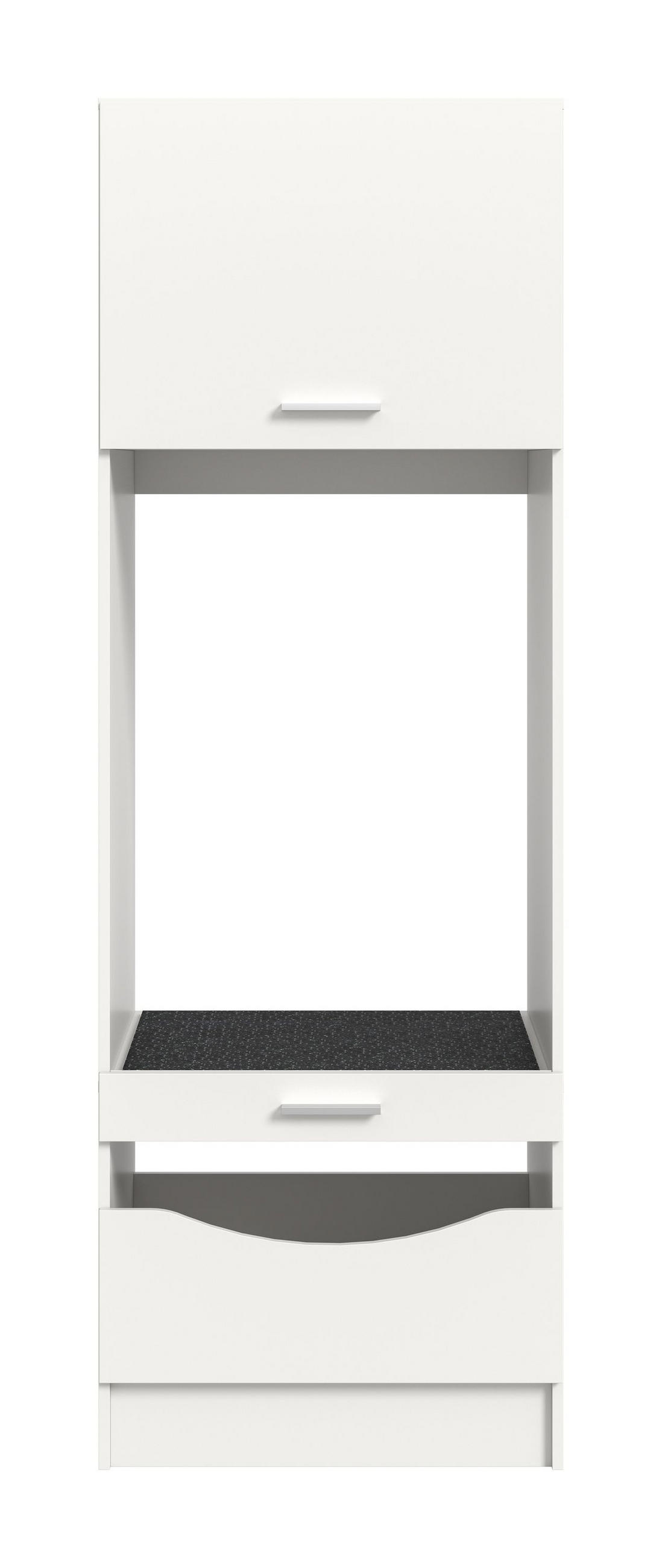 WASCHMASCHINENSCHRANK Mixx (B/H/T: ca. 66/195/68 cm) in Weiß/weiß - Weiß, Holzwerkstoff (66/195/68cm) - Homes & Jones