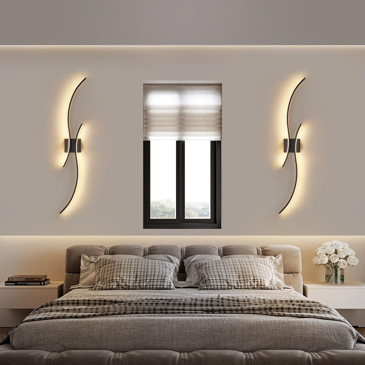 LED WANDLEUCHTE FRANKENHAUSEN II 101.5/13.5/4.9 cm - Schwarz, Metall (13.5/4.9/101.5cm) - Nettlife