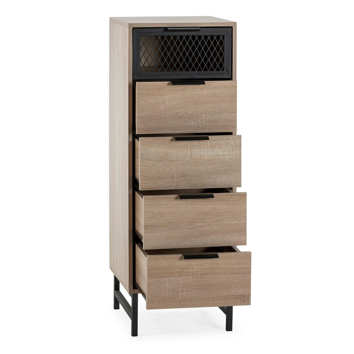 KOMMODE 40/112/40 Hera holzfarben - Honigeiche, Holzwerkstoff (40/112/40cm)