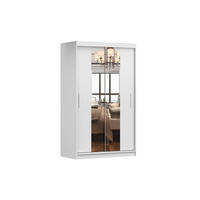SCHIEBETÜRENSCHRANK - NOAH 01 Weiß - Weiß, Holzwerkstoff/Metall (120/200/61cm) - Möblo