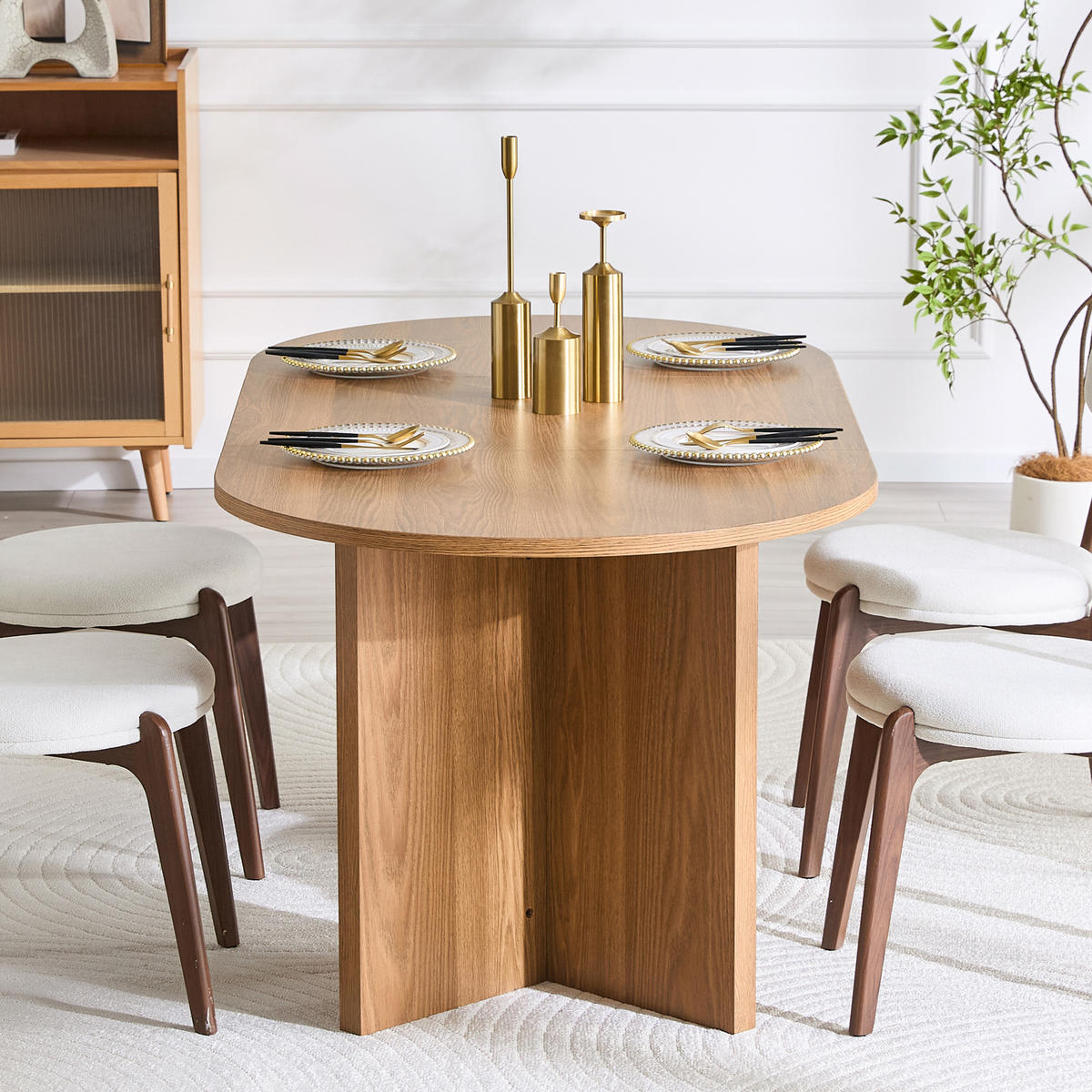 ESSTISCH 180/90/75,5 cm walnuss aus Holzwerkstoff für 4–6 Personen - Walnussfarben, Holzwerkstoff (180/90/75.5cm) - OKWISH