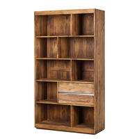REGAL - Sheesham massiv - Sheeshamfarben, Holz (102/180/40cm) - home24