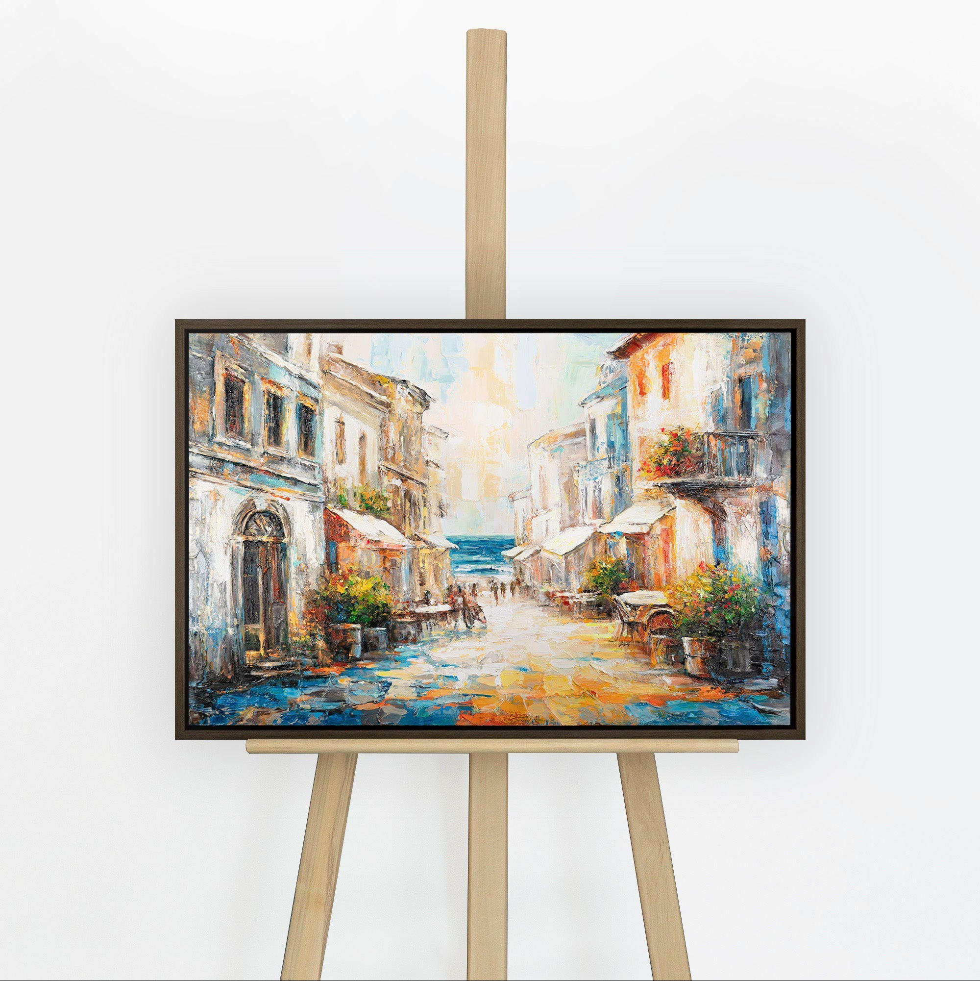 GEMÄLDE Warme Brise Schattenfugenrahmen Grau 60x40 cm - Grau, Holz (60/40cm) - YS-art gallery