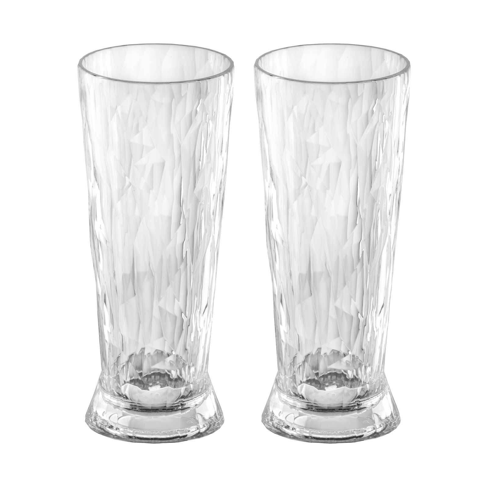 SUPERGLAS Club No. 10 Bierglas transparent 300 ml 2er Set - Transparent, Kunststoff (0.3L) - Koziol