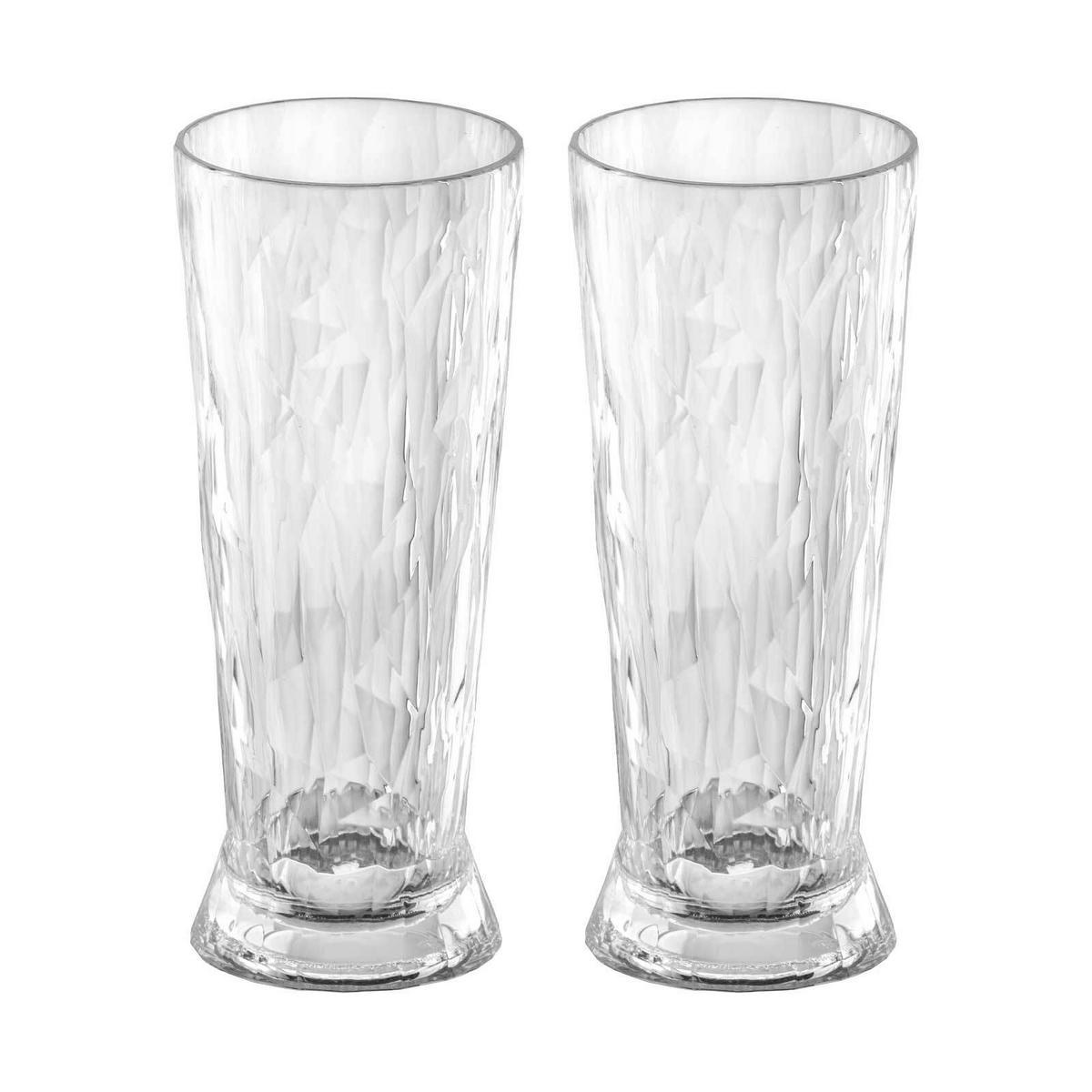 SUPERGLAS Club No. 10 Bierglas transparent 300 ml 2er Set - Transparent, Kunststoff (0.3L) - Koziol