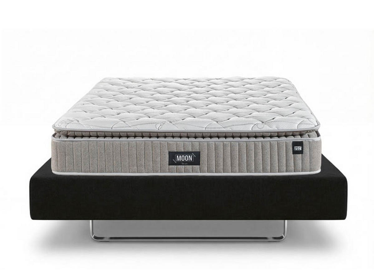 POLSTERBETTSET Moon 140x200 Grau - Grau, Textil/Metall (140/200cm) - Villa Möbel