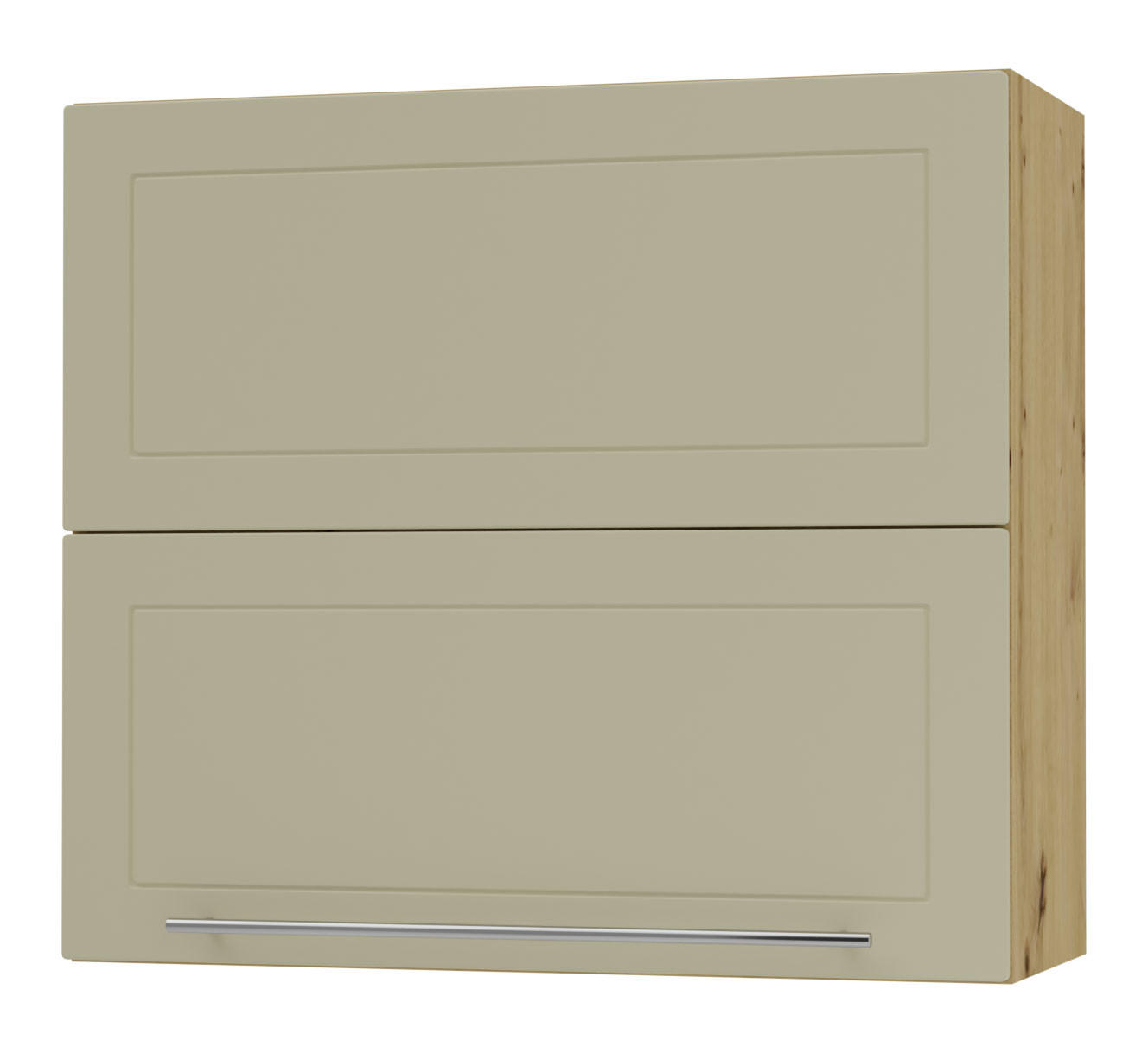 KÜCHENHÄNGESCHRANK Kvantum W8B/80 Vanille Matt / Eiche Artisan Matt 80 / 32,5 / 72cm - Creme/Eiche Artisan, Holz/Holzwerkstoff (80/72/32.5cm) - Feldmann-Wohnen