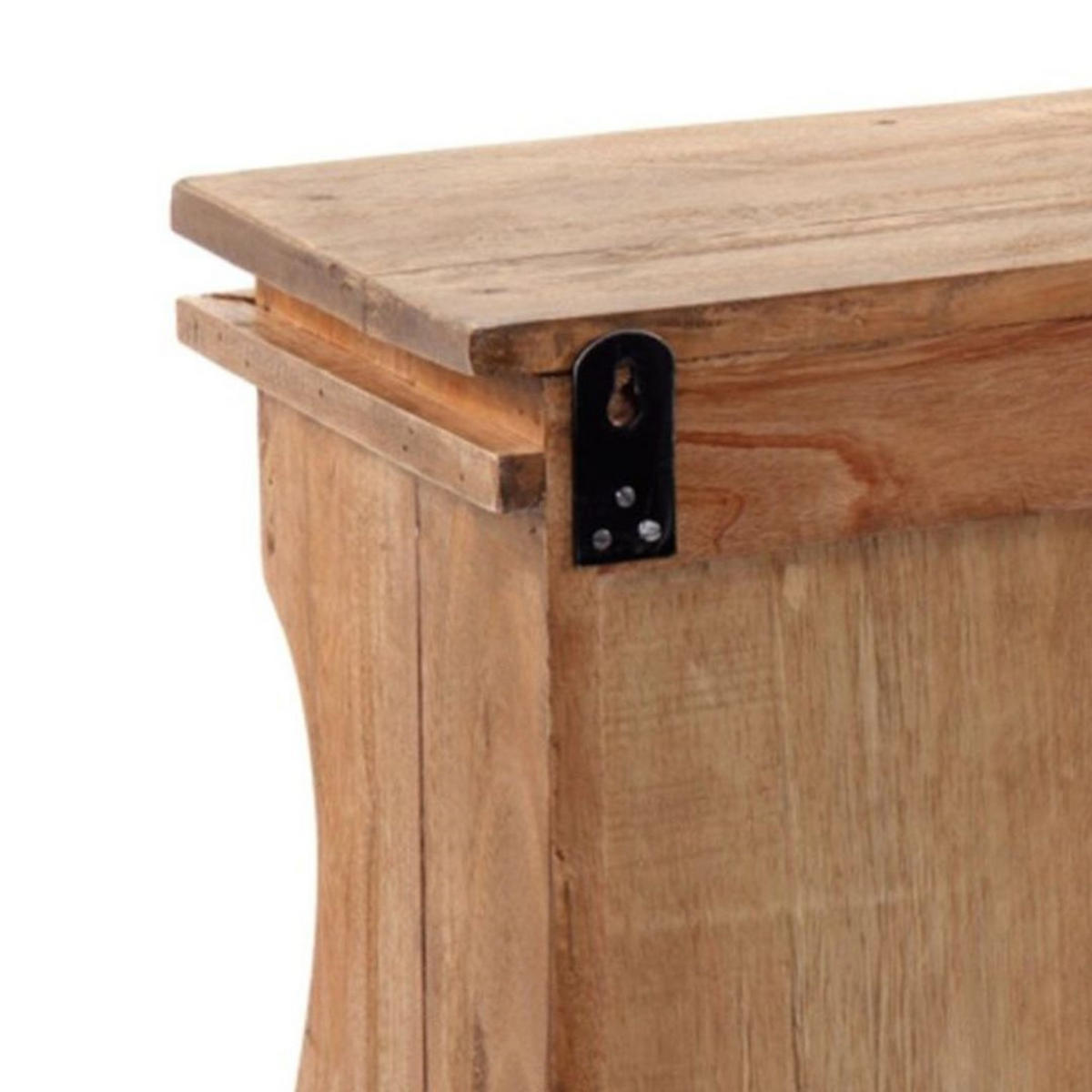 WANDSCHRANK Ribera Mahagoni Massivholz, 2 Glastüren, 3 Haken naturfarben - Naturfarben, Holz (60/73/19cm) - CREEDWOOD