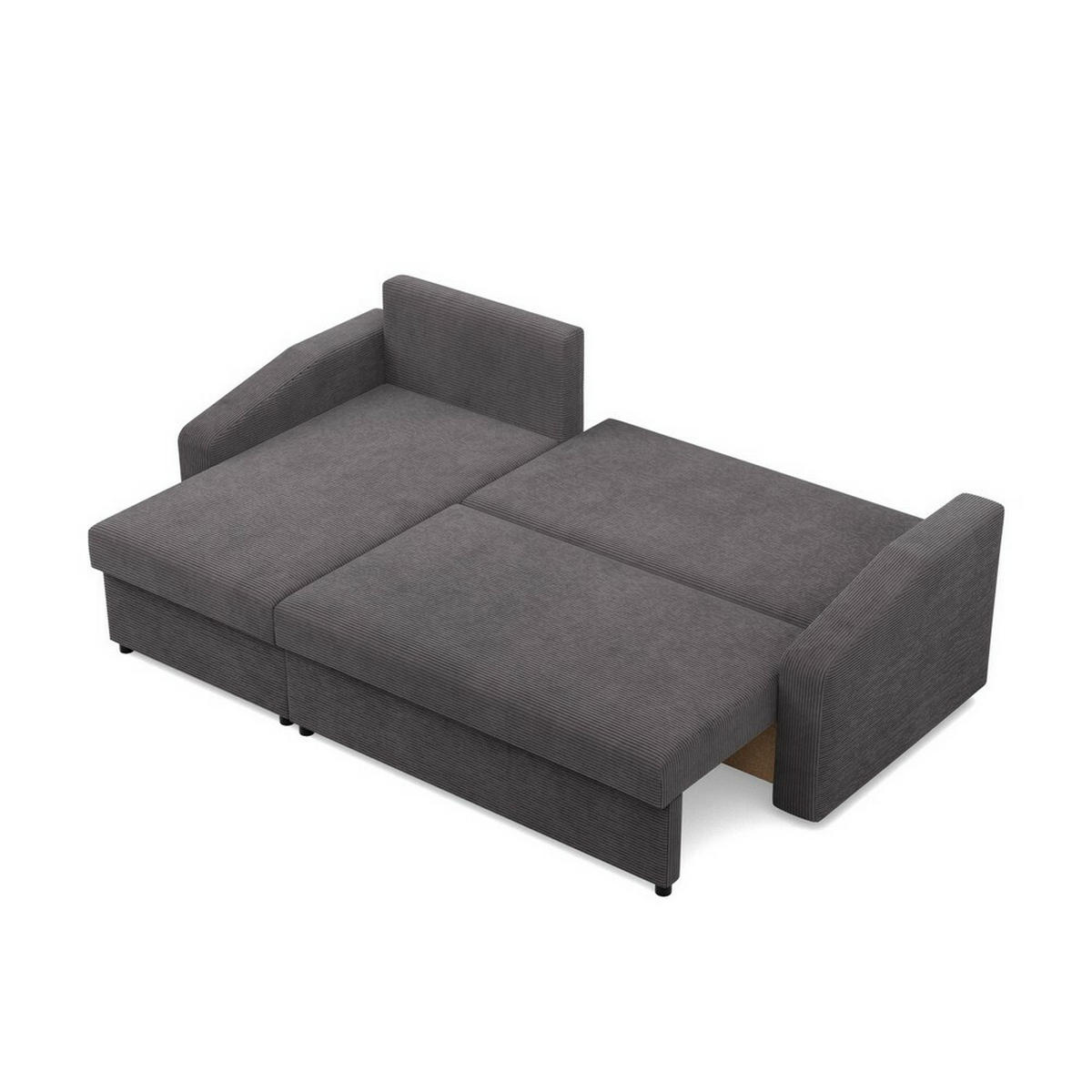 ECKSOFA Neo mit abgeschrägter Armlehnen dunkelgrau - Dunkelgrau, Textil (231/140cm) - SIMKAM Furniture
