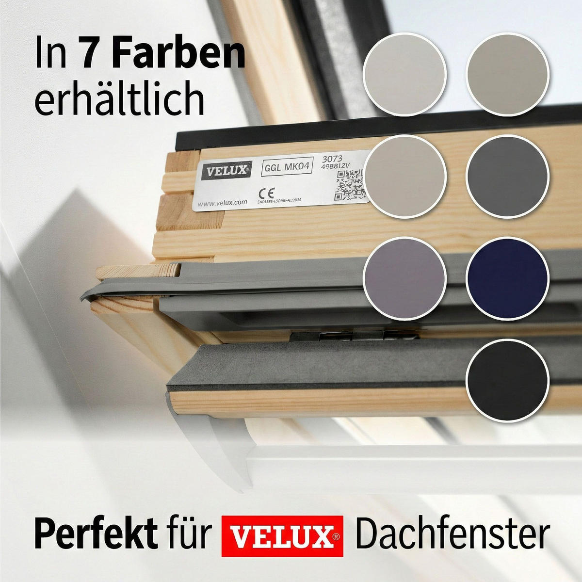 DACHFENSTERROLLO Cocoon Größe: PK10 - Weiß, Textil (77/142/142cm) - Cocoon Home Concepts