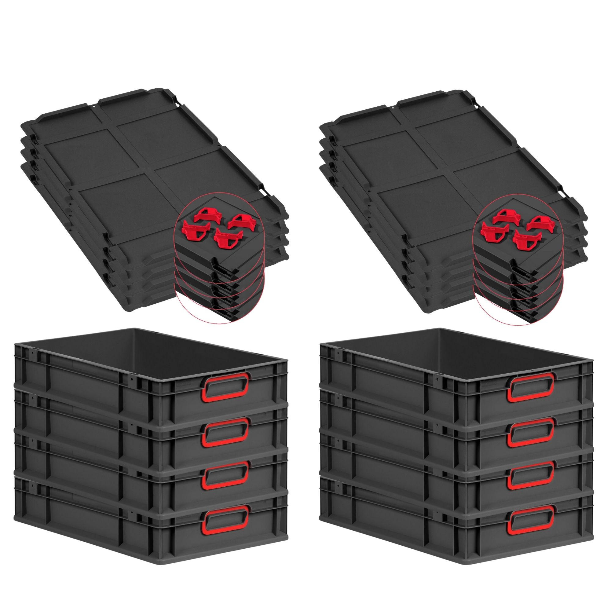 Proregal Eurobox Schwarz, Rot 40x12x60 cm