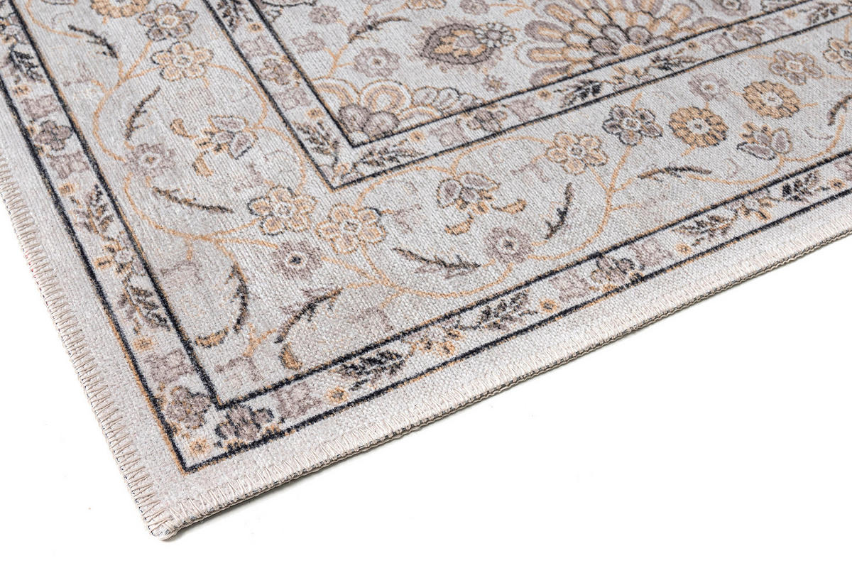 TEPPICH DUBAI creme floral 180/270 cm - Creme, Textil (180/270cm) - Tapiso