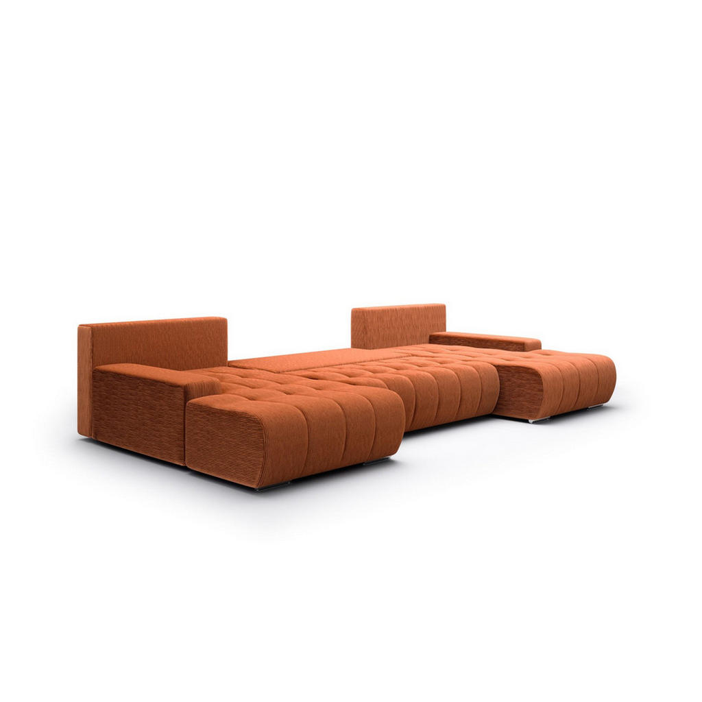 Thumbnail - Fun Möbel Wohnlandschaft, Rotbraun, Textil, U-Form, 350x85x185 cm, Wohnzimmer, Sofas & Couches, Wohnlandschaften, Wohnla...