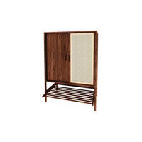 KOMMODE mit REGAL INA Wildeiche - Dunkelbraun, Holz (108/150/46cm) - byoak