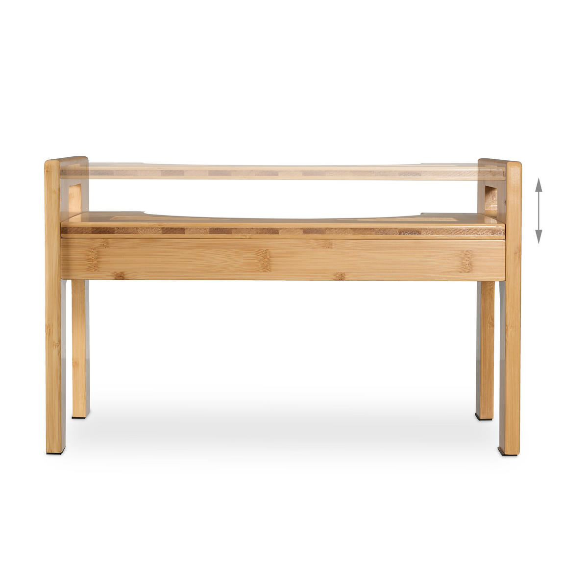 TOALETNÍ stolička - světle hnědá, dřevo/plast (45.5/28.5/28.5cm) - Relaxdays