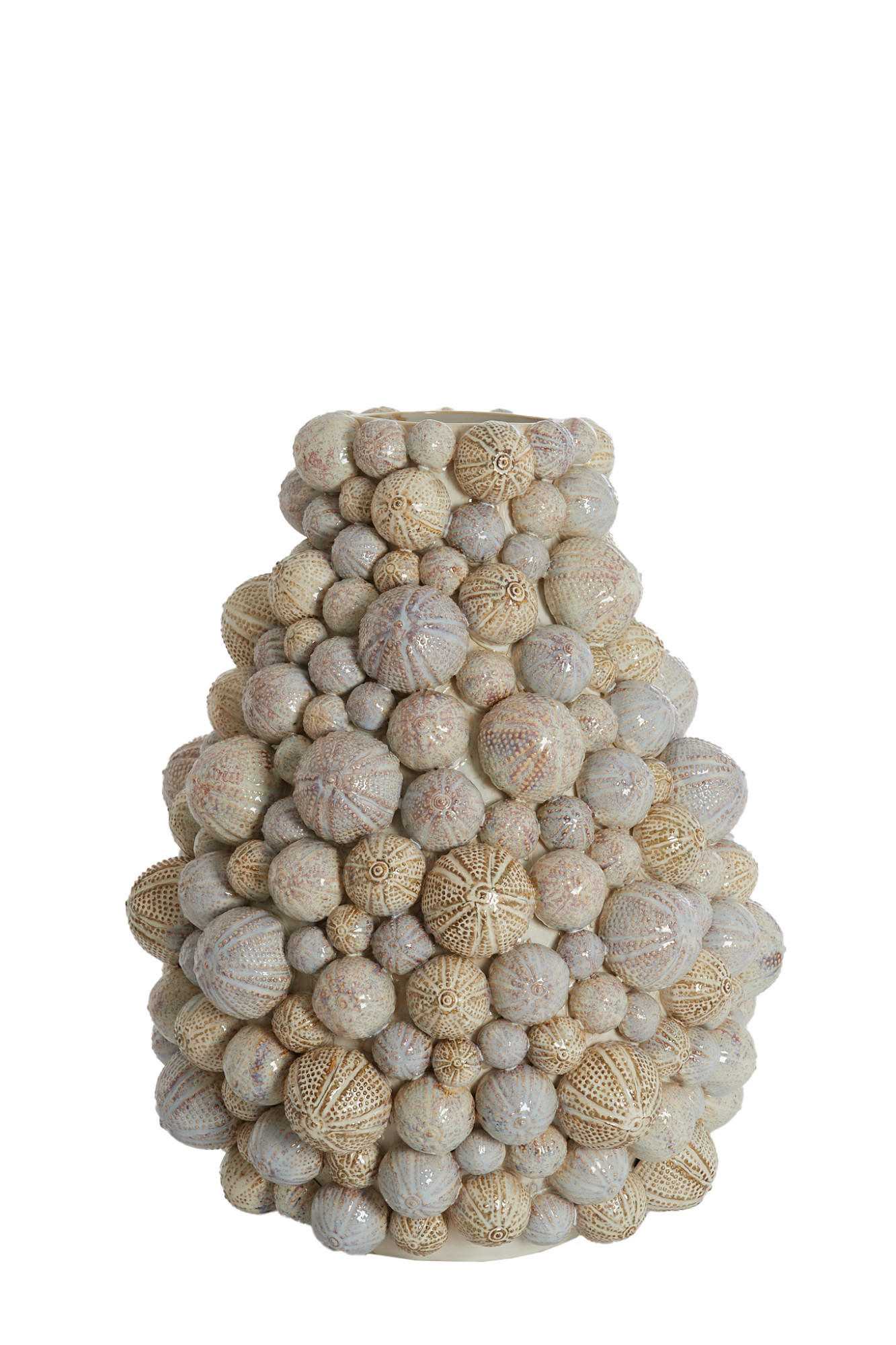 VASE Seeigel Weiß Ø40/49 cm - Weiß, Keramik (49cm) - Light & Living