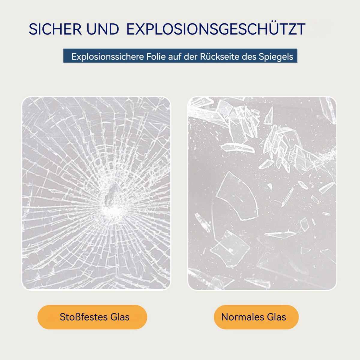RUNDER LED Badezimmerspiegel 70cm Silber, 3 Lichtfarben dimmbar mit Entspiegelung - Silberfarben, Glas (70/3/70cm) - Modfu