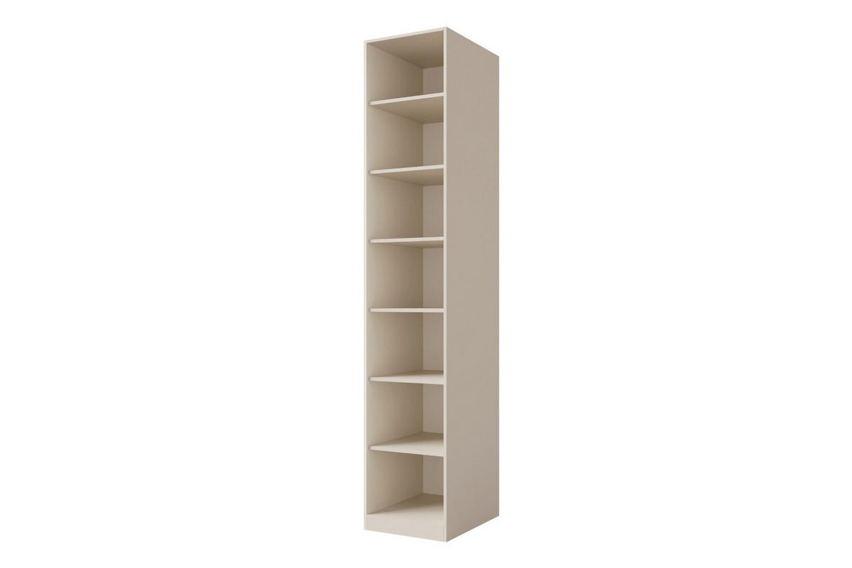 KLEIDERSCHRANK SUN 45/237/60 cm in Macadamia mit 3 zusätzlichen Einlegeböden | Rechts - Kaschmir, Holzwerkstoff (58/237/45cm) - Deine Möbel 24