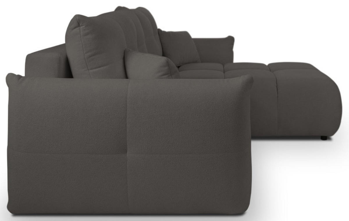 ECKSOFA Grafit BOSE Mit Schlaffunktion Rechts - Graphitfarben, Textil (177/257cm) - Sepro Meble