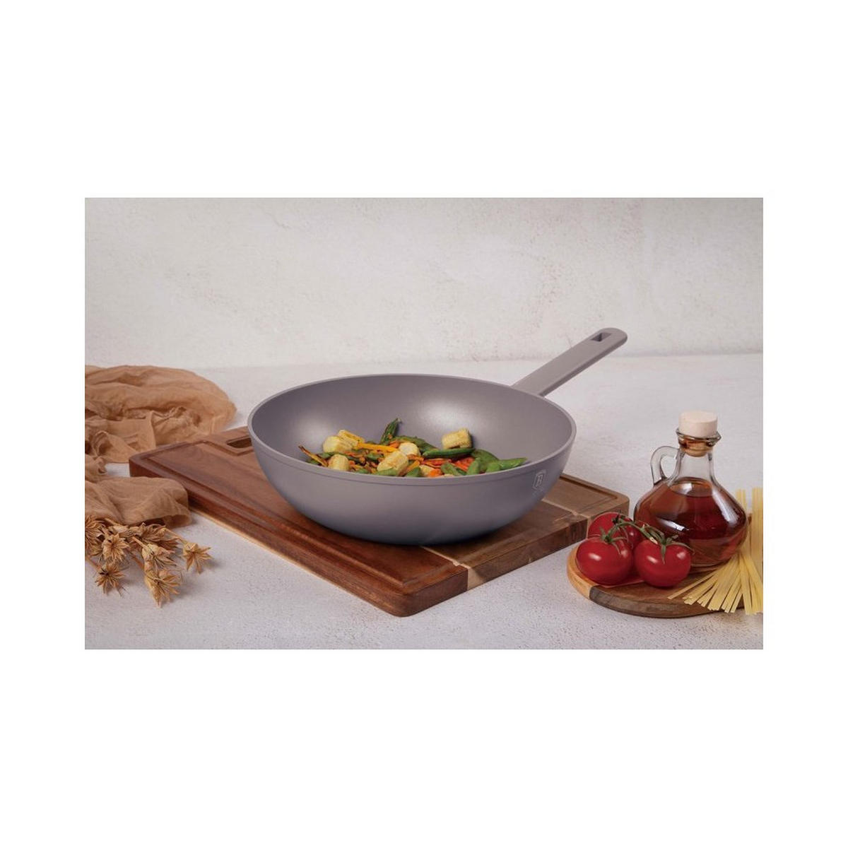 WOK 28cm Bh-8093 55830 - Grau, Metall (28cm) - Berlinger Haus
