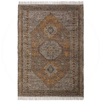 TEPPICH aus Naturfasern handgewebt BERMEO in Natur, im Vintage-Stil, aus Jute, 200 x 290 cm - Beige, Textil (200/290cm) - KADIMA DESIGN