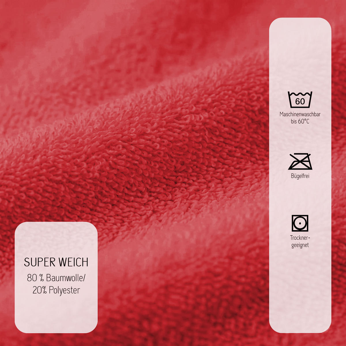 SPANNBETTTUCH Premium Frottee rot, 140x200 cm - 160x200 cm - Rot, Textil (160/200cm) - biberna