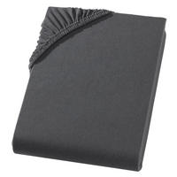 SPANNBETTLAKEN Heavy Jersey aus 100% Baumwolle, Bettlaken 160x200 Anthrazit - Anthrazit, Textil (160/200cm) - Carpe Sonno