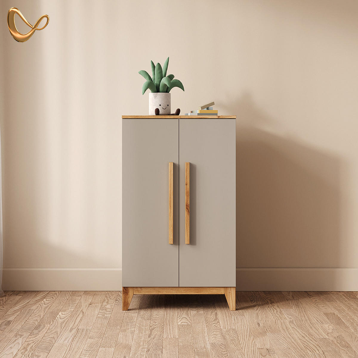 KINDERKLEIDERSCHRANK Mailo Cashmere/Artisan 70 x 120 cm - Kaschmir/Eiche Artisan, Holzwerkstoff (70/120/53.4cm) - Livinity®
