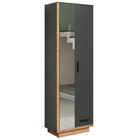 GARDEROBENSCHRANK Eiche Dekor - Grau, Holzwerkstoff (65/65/198cm) - ebuy24