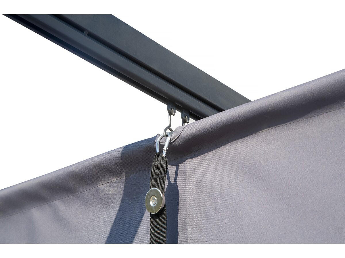 PERGOLA Anbau Metall Anthrazit - Anthrazit, Metall (395/231/290cm) - Habitat Garten