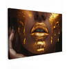 LEINWANDBILD Frau - Gold - Luxus - Porträt 90x60 cm - Goldfarben, Textil (90/60cm) - MuchoWow