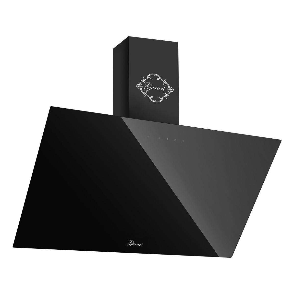 DUNSTABZUGSHAUBE GCH D 286 BL 9 PRIME + Umluftset, 90 cm Schwarz Glas - Schwarz, Glas (90/38.5/38cm) - Gurari