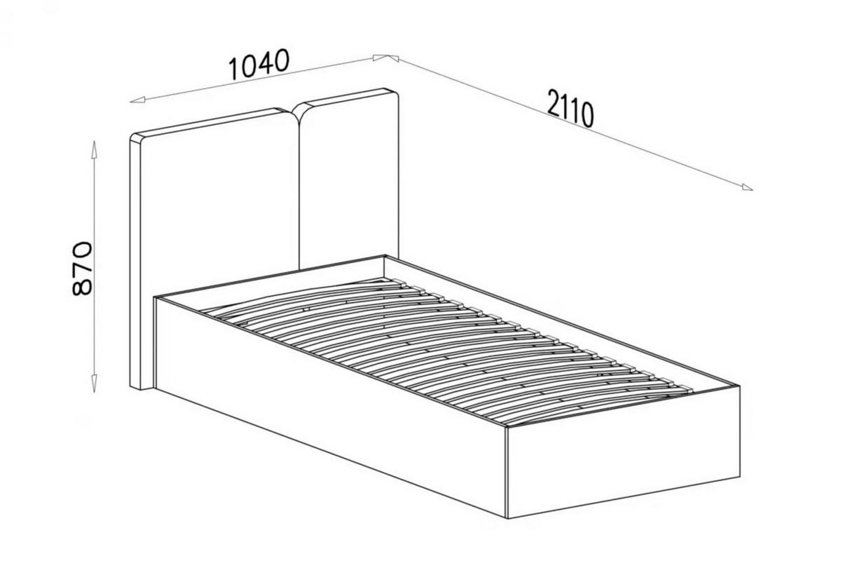 JUGENDBETT LIBU 13 90/200 in Sandbeige / Geölte Eiche - Eichefarben/Beige, Holzwerkstoff (90/200cm) - Deine Möbel 24