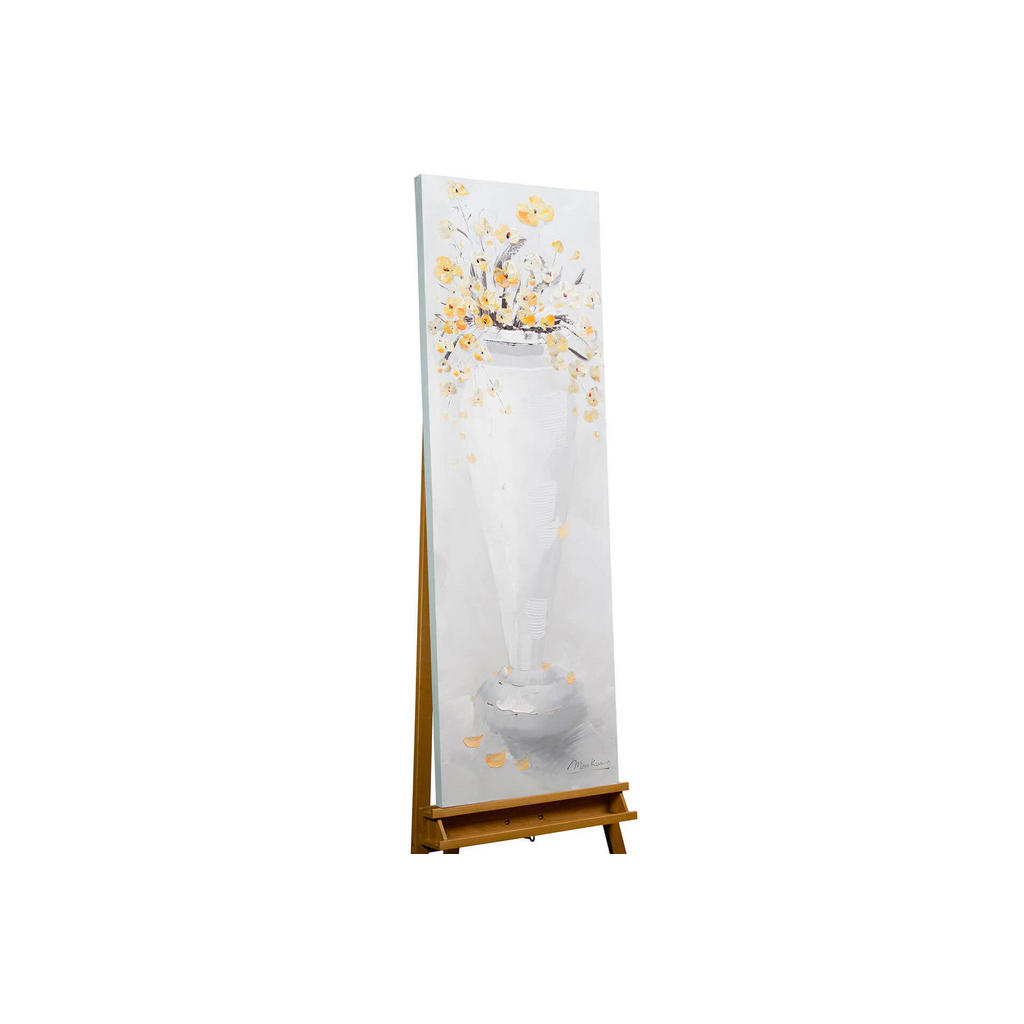 KUNSTLOFT RUČNĚ MALOVANÝ AKRYLOVÝ OBRAZ BÍLÝ, 40/120 CM