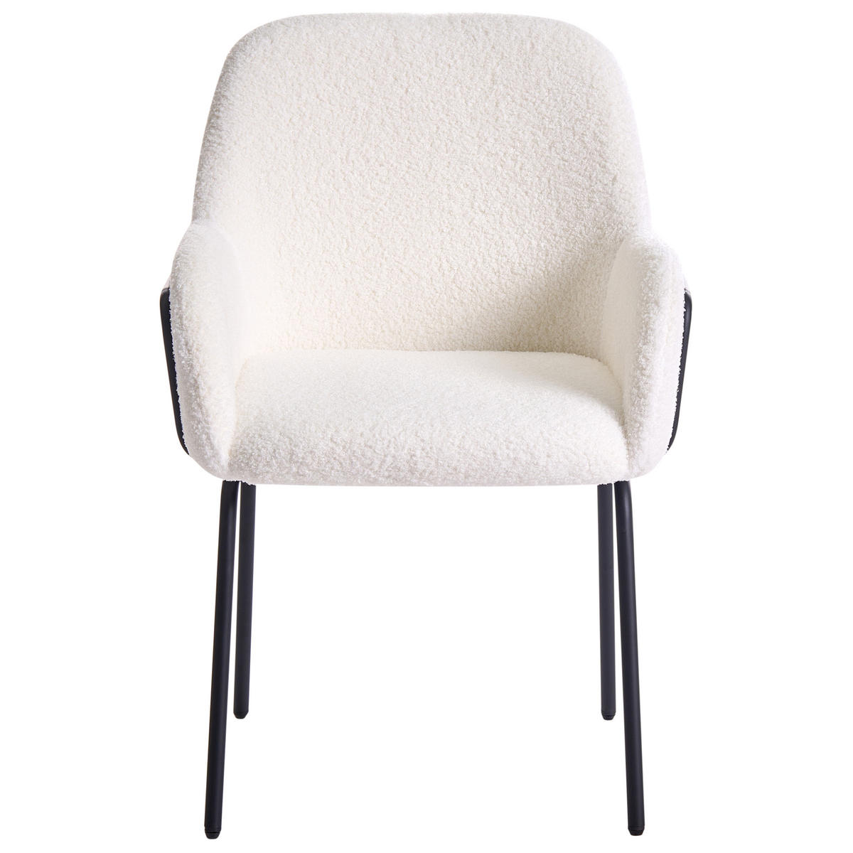JÍDELNÍ ŽIDLE Bouclé Krémově bílá Algona - krémová, textil (50/84/67cm) - Beliani