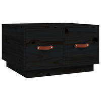 COUCHTISCH Schwarz 60x53x35 cm Massivholz Kiefer - Schwarz, Holz (60/53/35cm) - furnicato