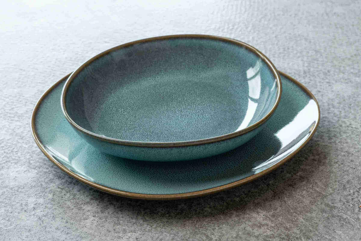 FRÜHSTÜCKS-SET Lave Glacé 6er Set - Türkis, Keramik (28/22/38cm) - like.Villeroy & Boch