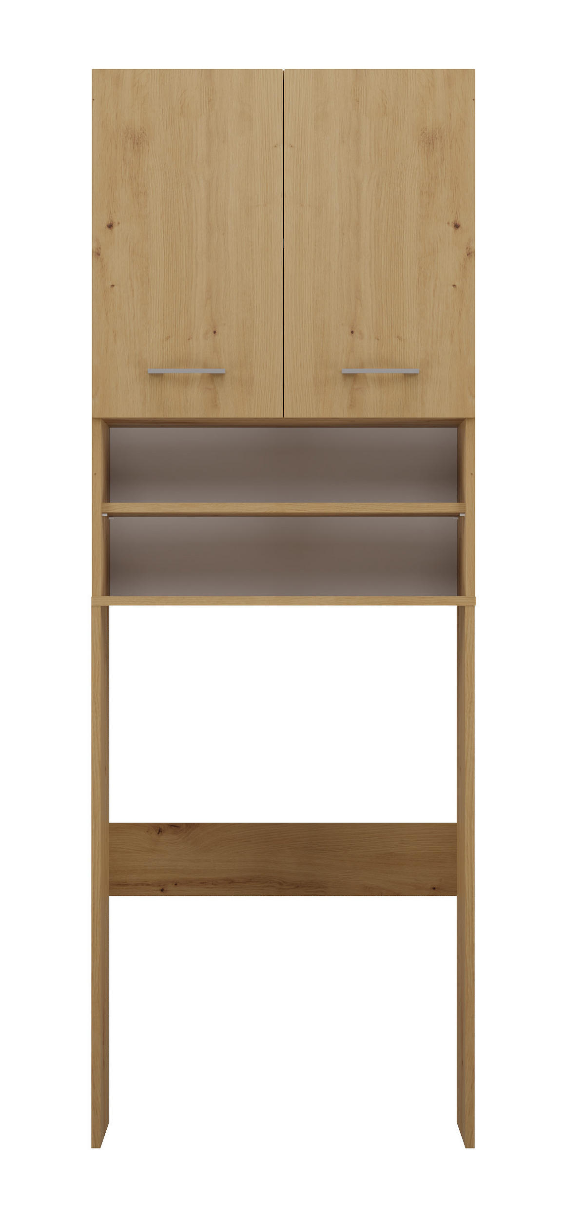 WASCHMASCHINENSCHRANK Überbau mit Regal und Türen - Eiche Artisan, Holzwerkstoff (64/180/30cm) - CDF