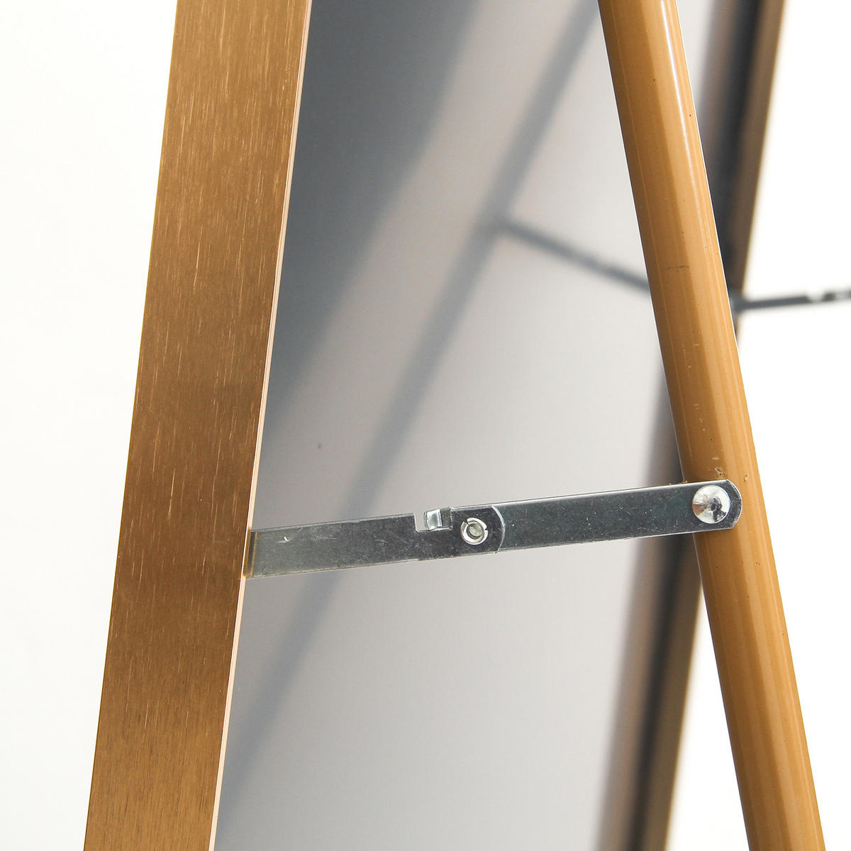 GANZKÖRPERSPIEGEL Bogen-Design mit U-Standfuß & Aluminiumrahmen 165/60 cm Gold - Goldfarben, Glas/Metall (60/165/3cm) - Creahappy