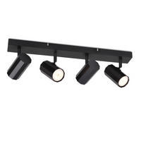 DECKENSTRAHLER Inga 4-flammig 53/11/3 cm - Schwarz, Metall (53/11/3cm) - Nettlife