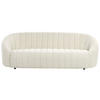 3-SITZER-SOFA Samtstoff cremeweiß Malung - Weiß, Textil (200/68/79cm) - Beliani