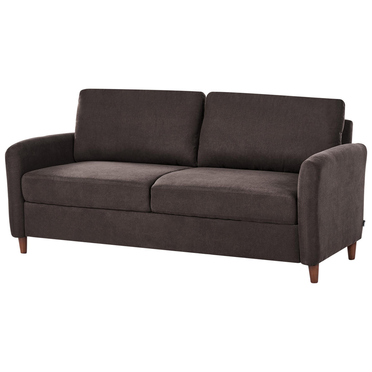 POHOVKA 3-místná Látka Tmavě hnědá Mare - tmavě hnědá, textil (184/88/77cm) - Beliani