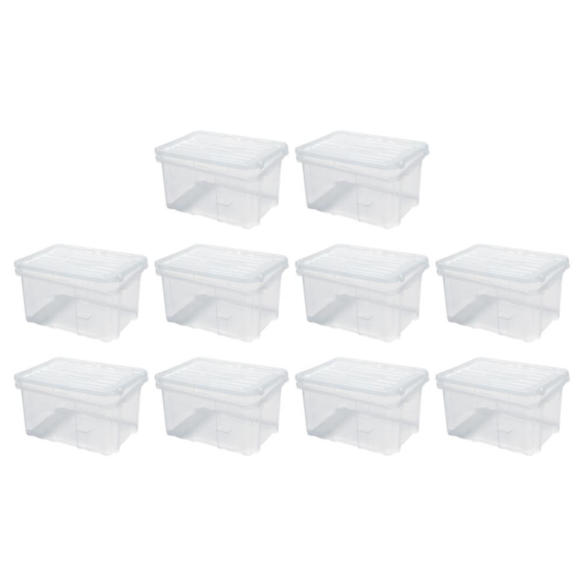 AUFBEWAHRUNGSBOX 10er-Set mehrzweck mit Deckel Transparent HxBxT 26x60x40cm55 Liter - Transparent, Kunststoff (60/26/40cm) - PROREGAL