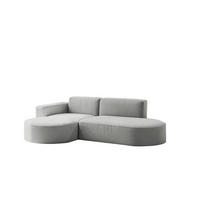 ECKSOFA Modena Studio Falten, Stoff Alpine, Grau Links - Grau, Holz (165/236cm) - Kaiser Möbel