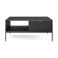 COUCHTISCH – L104 – 104 x 68 x 46 cm – NOVA – Schwarz - Schwarz, Holzwerkstoff (68/104/46cm) - hi-markt